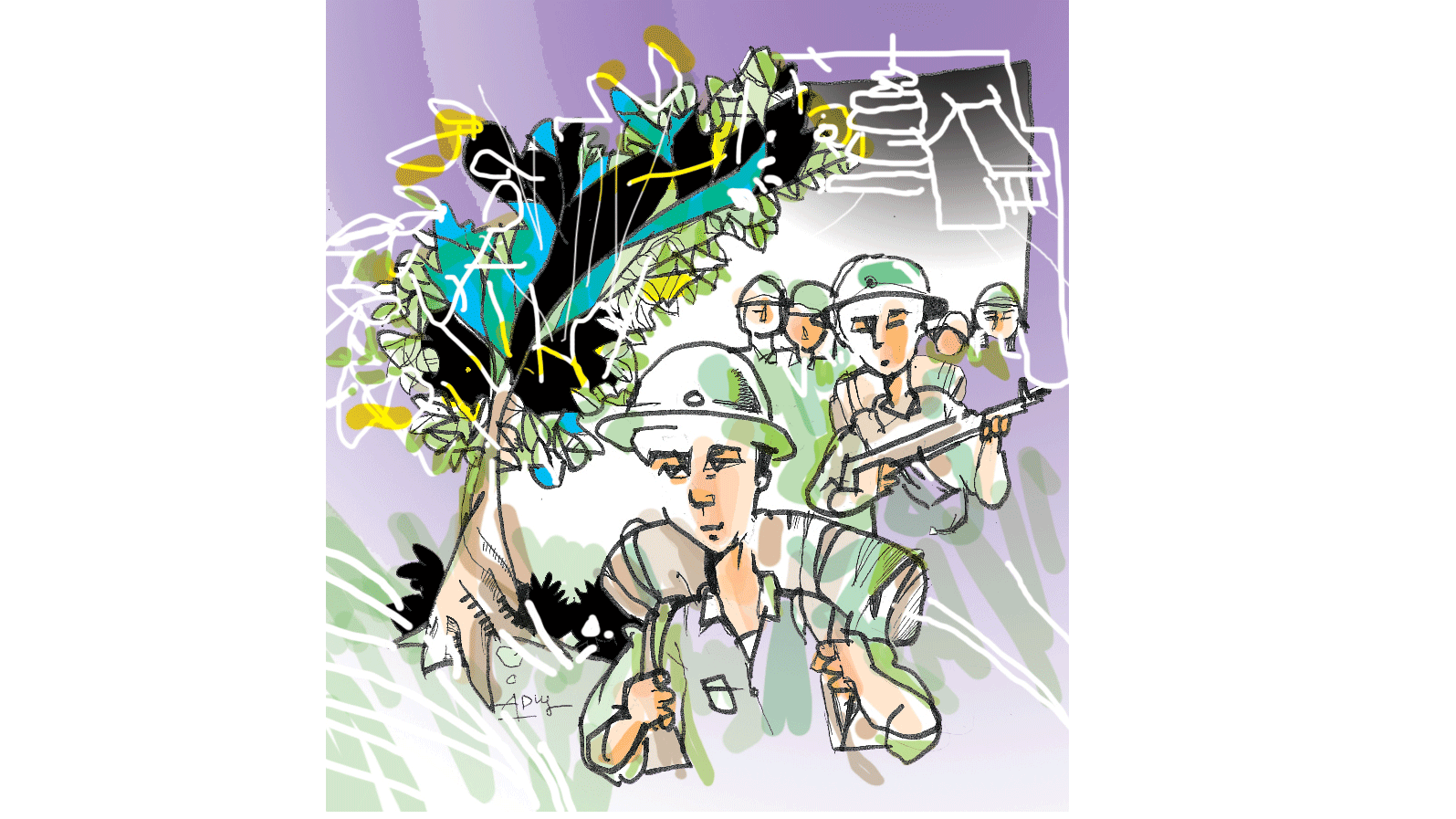 Dưới những cánh rừng trụi lá