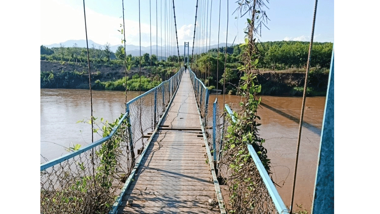 Cầu treo Long Jôn xuống cấp trầm trọng