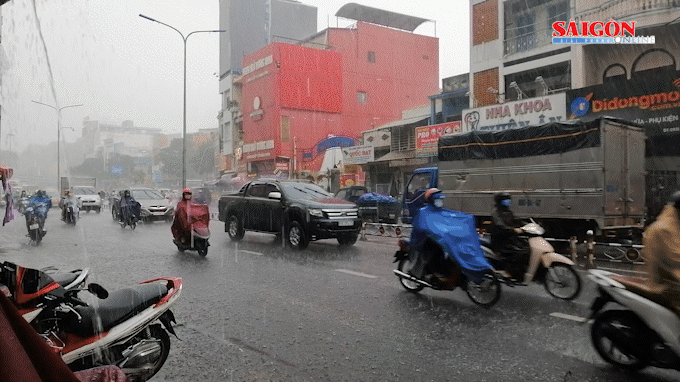 TPHCM chiều tối nay tiếp tục có mưa dông, đề phòng ngập