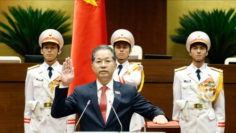 Đồng chí Nguyễn Văn Quảng, Chánh án Tòa án nhân dân Tối cao tuyên thệ nhậm chức