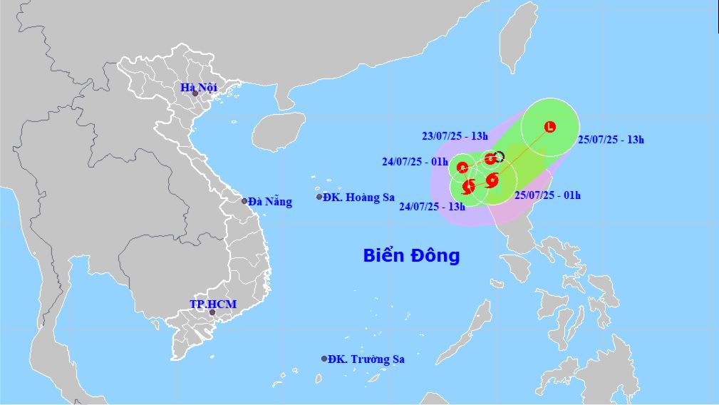 Bão số 4 tiến vào Biển Đông, có tên quốc tế Comay