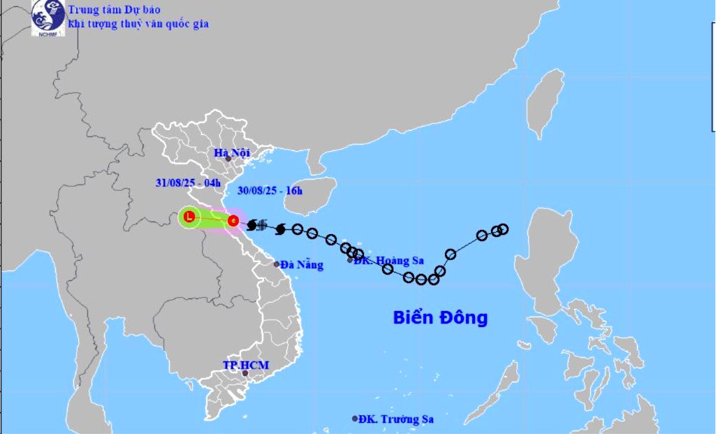 Bão số 6 đã suy giảm thành áp thấp nhiệt đới 