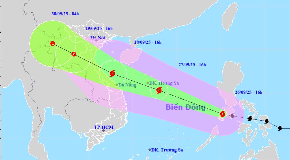 Bão Bualoi di chuyển nhanh gấp đôi bình thường