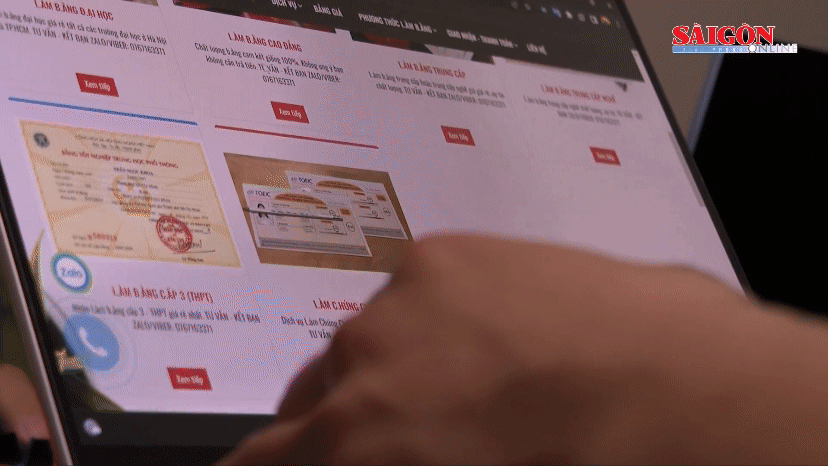 Các đối tượng trong đường dây làm giấy tờ giả