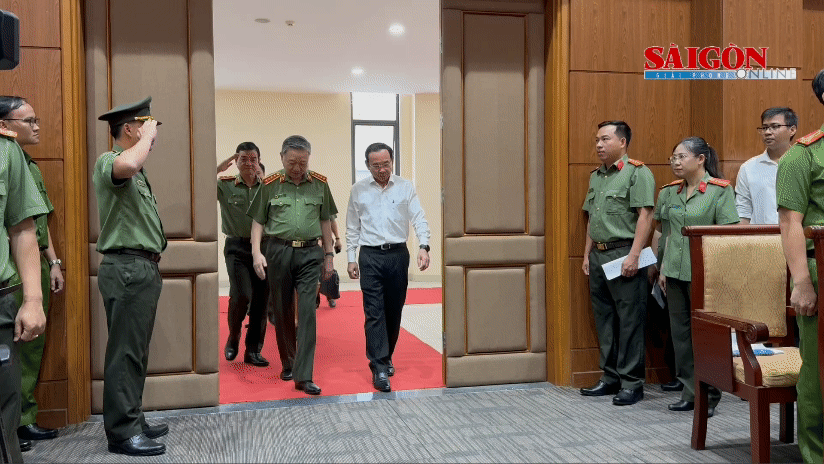 Bộ trưởng Tô Lâm, Bí thư Thành ủy Nguyễn Văn Nên dự hội nghị triển khai công tác năm 2024 của Công an TPHCM