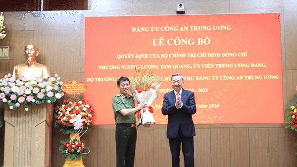 Bộ trưởng Lương Tam Quang giữ chức Bí thư Đảng ủy Công an Trung ương
