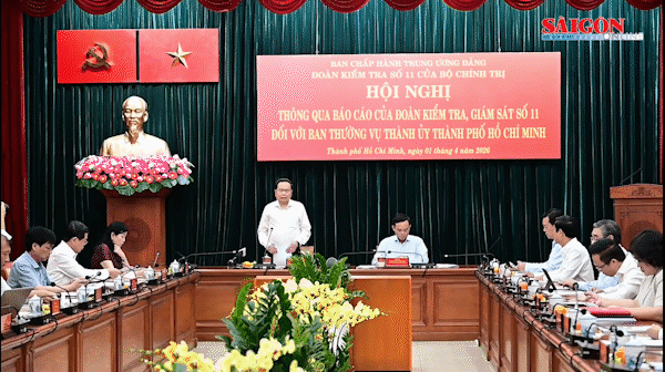 Thông qua báo cáo kiểm tra, giám sát đối với Ban Thường vụ Thành ủy TPHCM