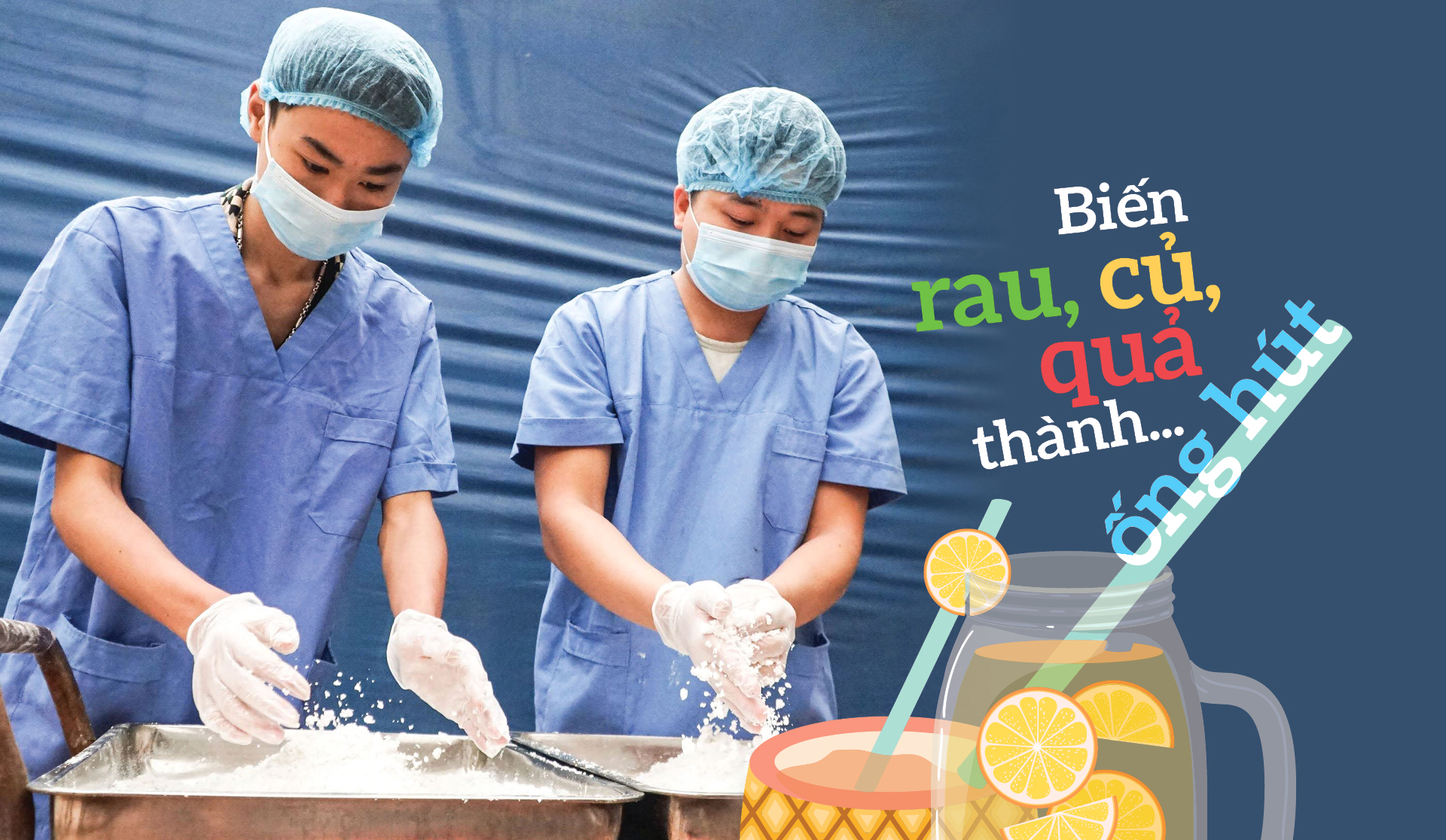 Biến rau, củ, quả thành... ống hút