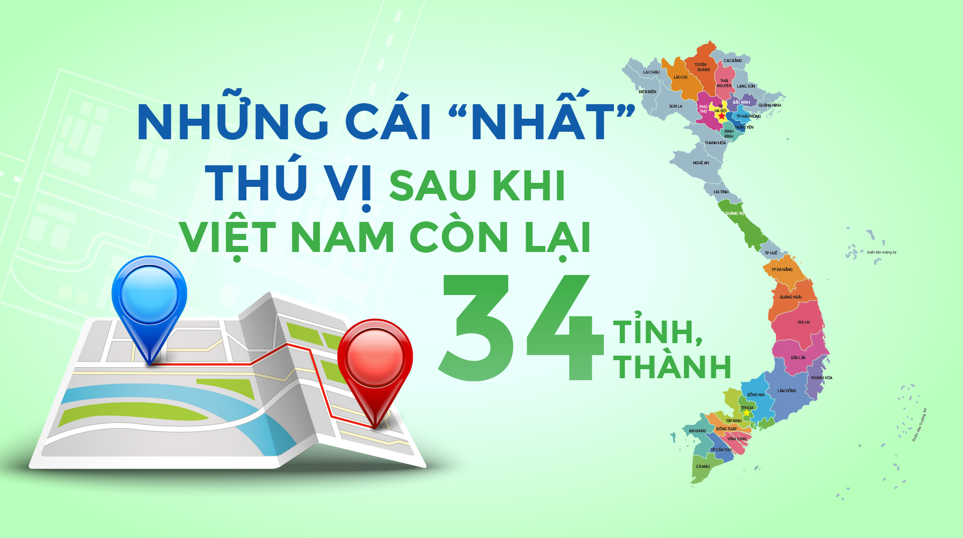 Những cái "nhất" được quan tâm khi Việt Nam còn 34 tỉnh, thành