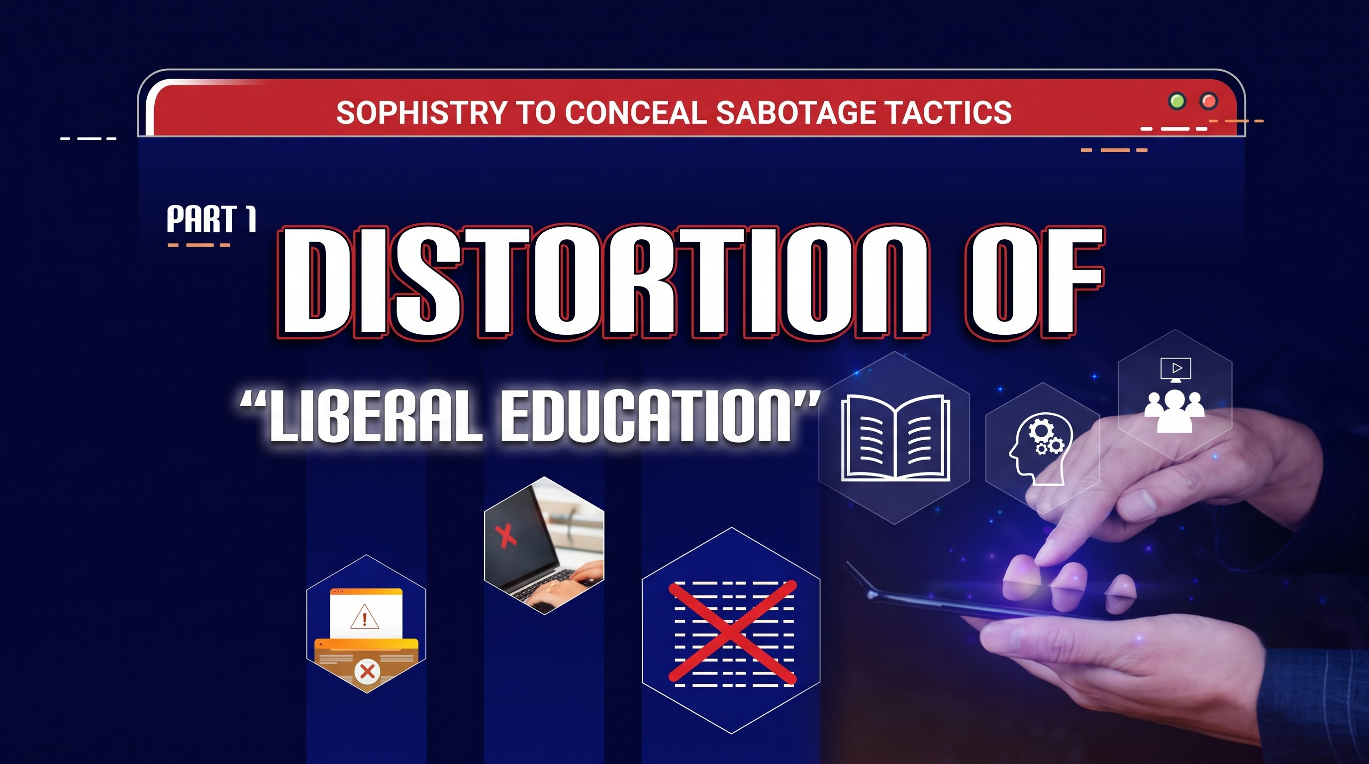 Sophistry to conceal sabotage tactics