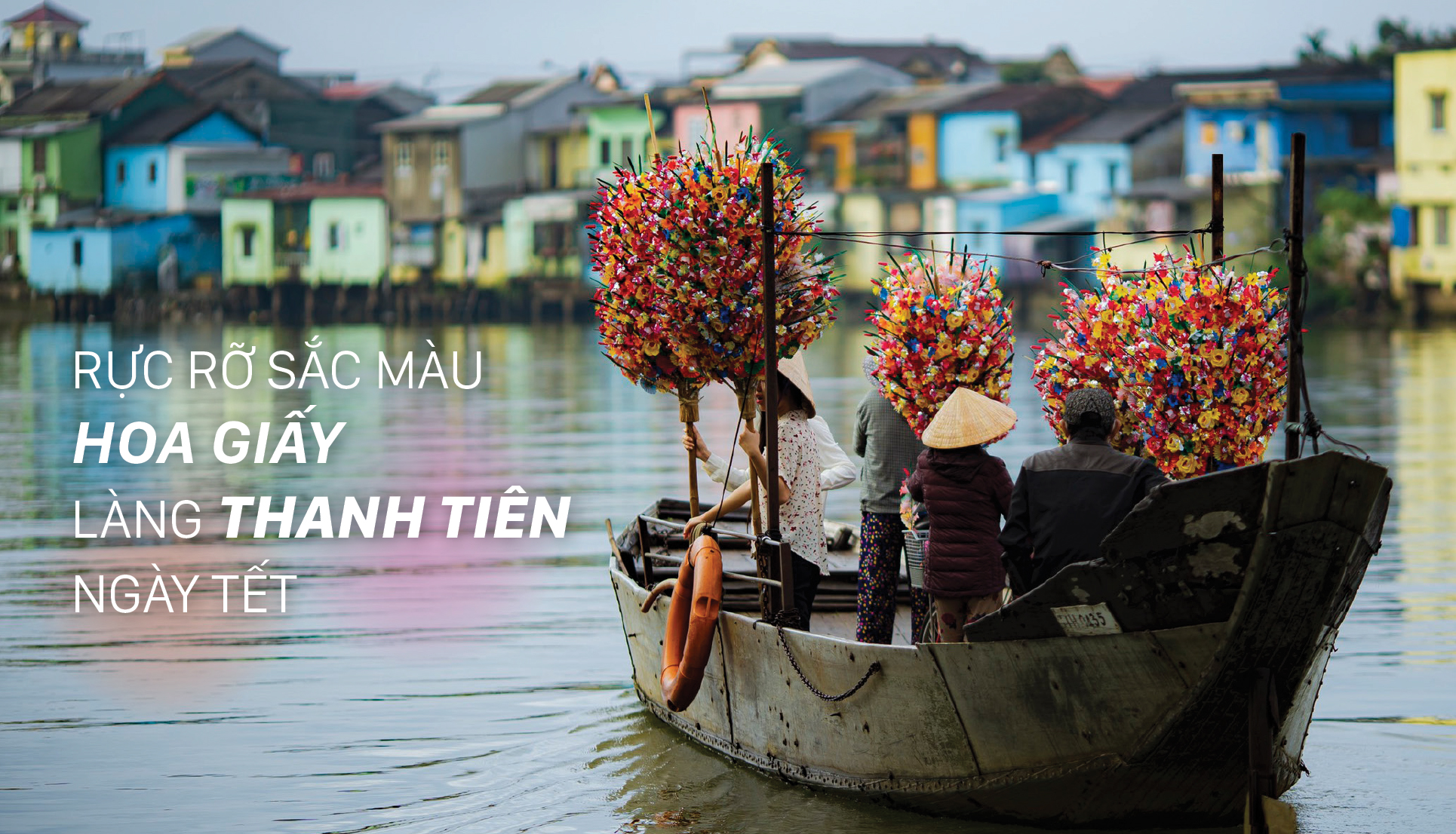 Rực rỡ sắc màu hoa giấy làng Thanh Tiên ngày tết 