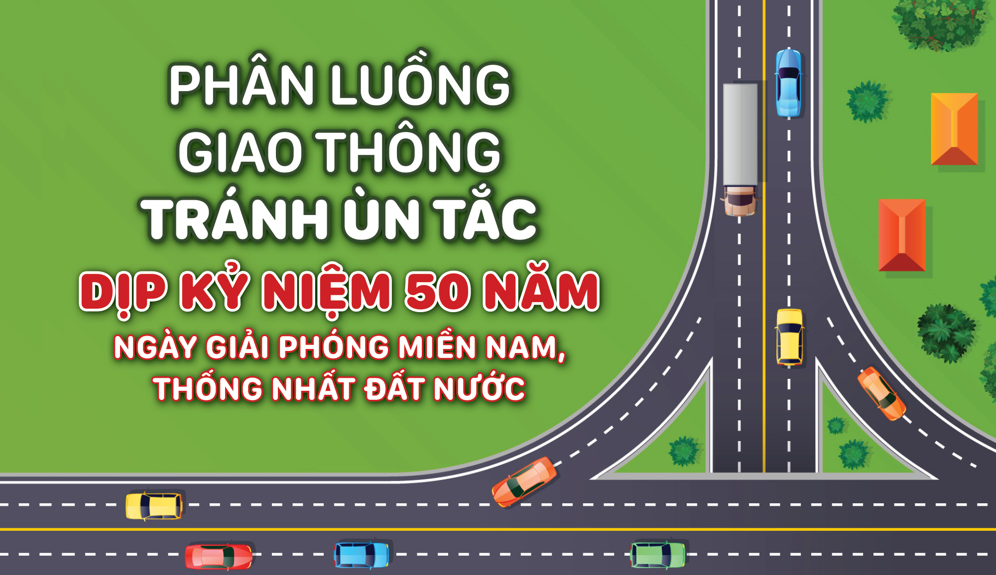 Phân luồng giao thông tránh ùn tắc dịp kỷ niệm 50 năm Ngày Giải phóng miền Nam, thống nhất đất nước 