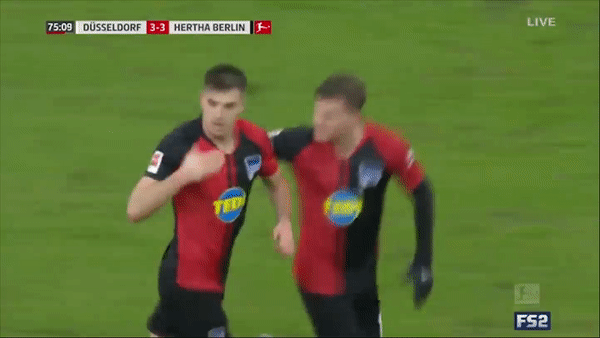 Dusseldorf - Hertha Berlin 3-3: Karaman, Thommy xuất sắc ghi 3 bàn, Cunha, Piatek gỡ hòa kịch tính
