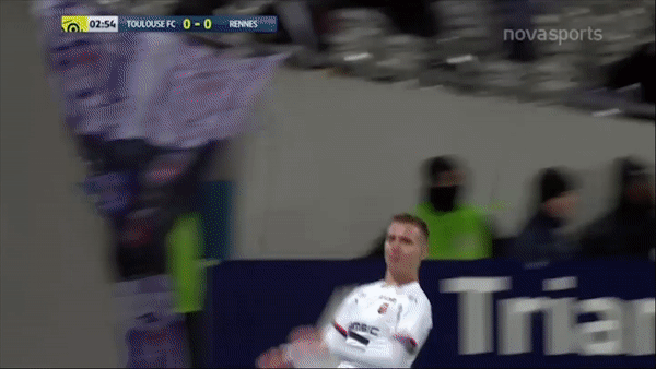 Toulouse - Renne 0-2: Benjamin Bourigeaud sớm mở màn phút thứ 3, Maouassa ấn định chiến thắng