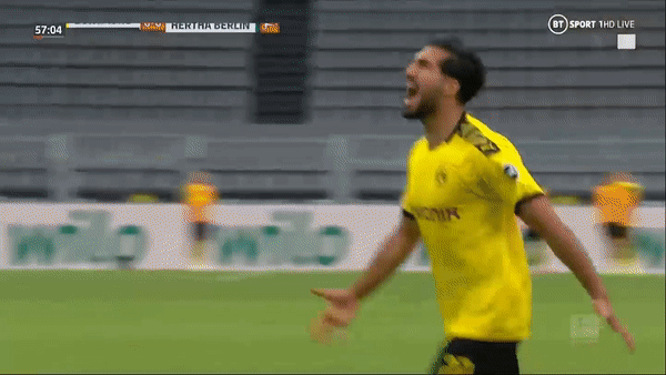 Dortmund - Hertha Berlin 1-0: Emre Can ghi bàn duy nhất, Dortmund quyết bám đuổi Bayern Munich