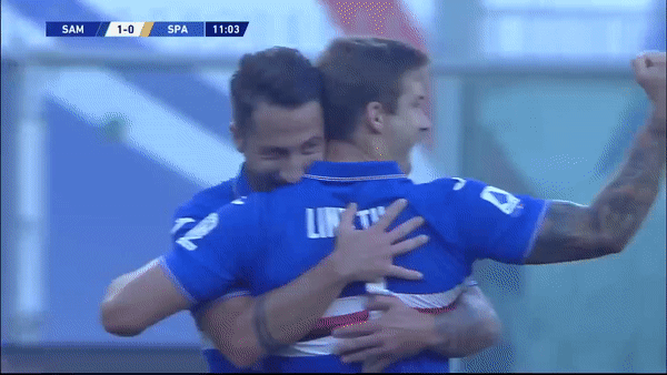 Sampdoria - SPAL 3-0: Linetty lập cú đúp, Gabbiadini cũng tỏa sáng