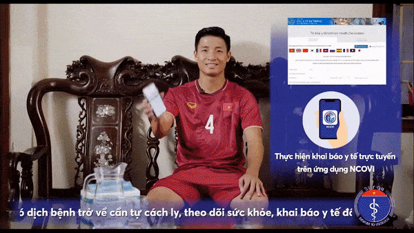 Tuyển thủ Bùi Tiến Dũng chia sẻ 9 bước phòng chống COVID-19