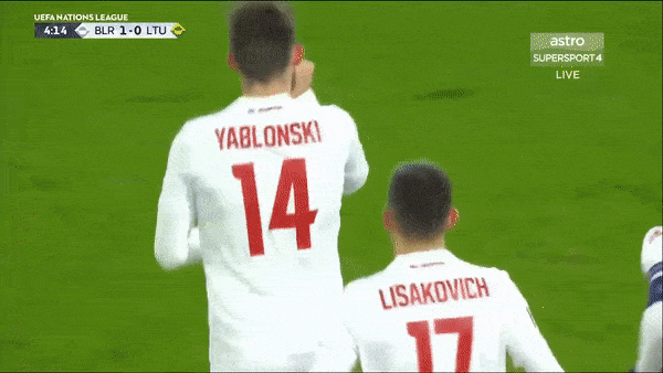 Belarus - Lithuania 2-0: Yablonski sút xa đẹp mắt, Max Ebong ấn định chiến thắng