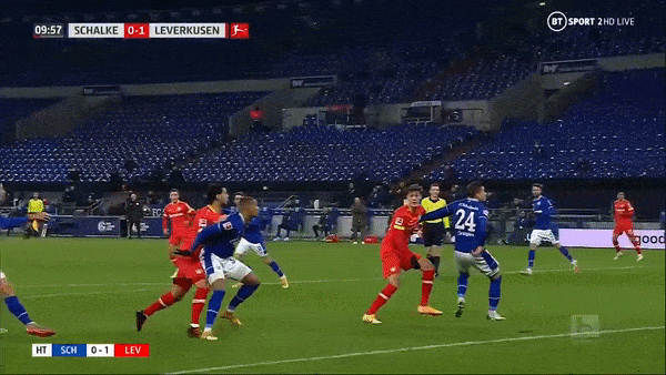 Schalke - Leverkusen 0-3: Malick Thiaw phản lưới nhà, Baumgartlinger, Patrik Schick lập công ấn định chiến thắng đậm đà 