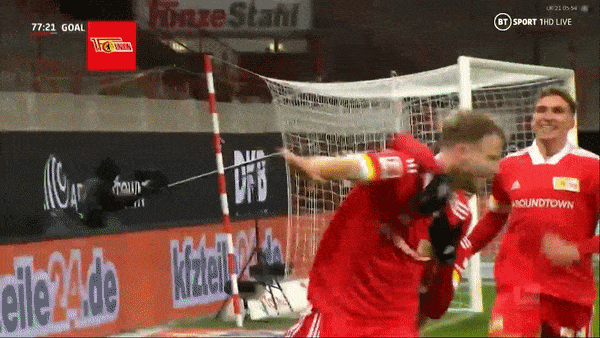 Union Berlin - Borussia Dortmund 2-1: Taiwo Awoniyi mở bàn, Moukoko gỡ hòa nhưng Marvin Friedrich đánh đầu hạ Dortmund 