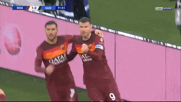 AS Roma - Sampdoria 1-0: Rick Karsdorp căng ngang, Edin Dzeko ra chân chớp nhoáng