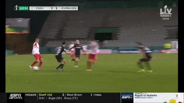 RW Essen - Leverkusen 2-1: Kịch tính hiệp phụ, Leon Bailey khai bàn nhưng Oquzhan Kefkir, Simon Engelmann giành vé đi tiếp DFB Cup