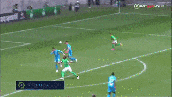 Saint Etienne - Marseille 1-0: Wahbi Khazri bấm bóng đẹp mắt, Arnaud Nordin nhanh chân đệm bóng mang về 3 điểm