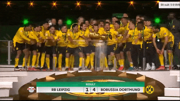 Leipzig - Borussia Dortmund 1-4: Sancho, Haaland đua tài tỏa sáng, mãn nhãn 4 bàn thắng, Dortmund đăng quang DFB CUP 2021