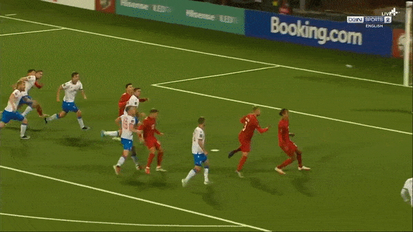 Quần đảo Faroe vs Đan Mạch 0-1: Mathias Jensen kiến tạo, Jonas Wind ghi bàn duy nhất giúp Đan Mạch toàn thắng 5 trận nhất bảng F