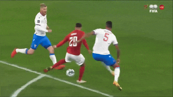 Đan Mạch vs Quần đảo Faroe 3-1: Skov Olsen nỗ lực mở tỷ số, Bruun Larsen, Joakim Maehle góp công chuỗi 9 trận thắng nhất bảng F