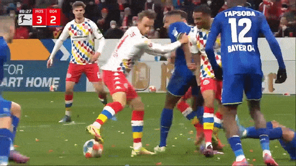 Mainz vs Leverkusen 3-2: Patrik Schick mở tỷ số, Aaron Martin gỡ hòa, Lucas Alario tỏa sáng, Paul Boetius, Marcus Ingvartsen giành 3 điểm củng cố tốp 3 Bundesliga