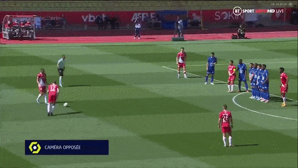 AS Monaco vs Troyes 2-1: Caio Henrique đá phạt siêu phẩm mở bàn, Ike Ugbo gỡ hòa, Kevin Volland ấn định chiến thắng