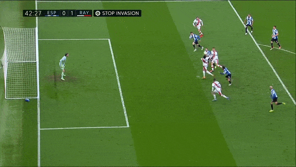 Espanyol vs Rayo Vallecano 0-1: Alejandro Catena kiến tạo, Sergi Guardiola đệm bóng cận thành ghi bàn duy nhất giành 3 điểm