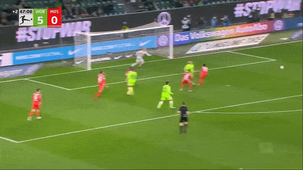 Wolfsburg vs Mainz 5-0: Jonas Wind tỏa sáng cú đúp, Max Kruse xuất thần cú hattrick, Wolfsburg mở hội 5 bàn tưng bừng, Niklas Tauer nhận thẻ đỏ