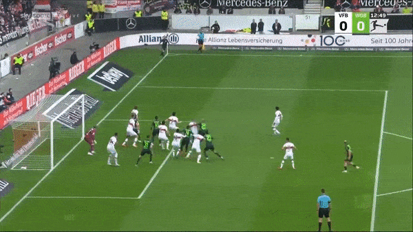 Stuttgart vs Wolfsburg 1-1: Maximilian Arnold đá phạt, John Brooks đánh đầu mở tỷ số, Enzo Millot kiến tạo, Chris Fuhrich chia điểm phút cuối