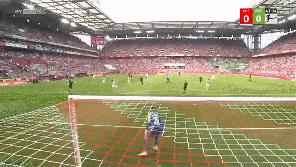 Cologne vs Wolfsburg 0-1: Jonas Wind căng ngang, Yannick Gerhardt đệm bóng cận thành ghi bàn duy nhất, VAR không công nhận bàn thắng thứ 2 của Wolfsburg