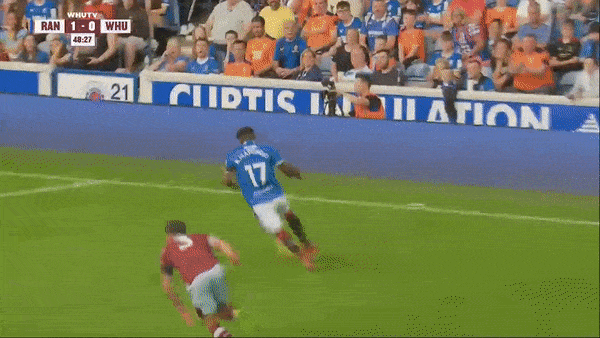 Giao hữu, Rangers vs West Ham 3-1: Tom Lawrence đệm bóng mở bàn chớp nhoáng, Ryan Kent, Rabbi Matondo góp công chiến thắng, Tomas Soucek ghi bàn duy nhất