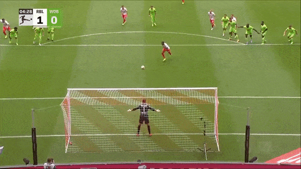 Leipzig vs Wolfsburg 2-0: Christopher Nkunku tỏa sáng cú đúp bàn thắng, Leipzig dễ dàng có 3 điểm