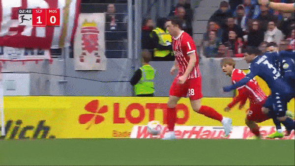 Freiburg vs Mainz 2-1: Michael Gregoritsch sớm mở bàn phút thứ 3, Daniel-Kofi Kyereh nhân đôi tỷ số, Aaron Martin nỗ lực gỡ hòa bất thành