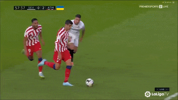 Sevilla vs Atletico Madrid 0-2: Llorente dứt điểm mở tỷ số, Cunha kiến tạo, Morata bấm bóng đẳng cấp chốt hạ 3 điểm cho HLV Simeone