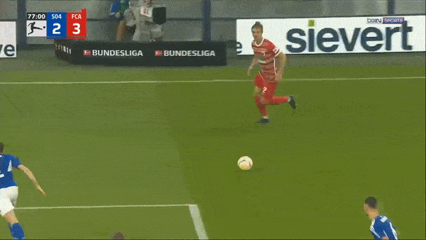 Schalke 04 vs Augsburg 2-3: Demirovic sớm lập cú đúp, Terodde, Kraub ngược dòng gỡ hòa, Andre Hahn ghi bàn chốt hạ chiến thắng, Mergim Berisha bị thẻ đỏ