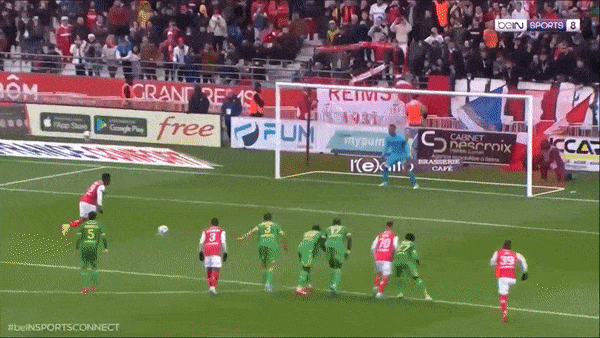 Reims vs Nantes 1-0: Nicolas Pallois nhận thẻ đỏ, Folarin Balogun ghi bàn duy nhất từ chấm penalty