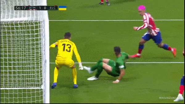 Atletico Madrid vs Elche 2-0: Lần lượt Verdu, Hermoso, Quina nhận thẻ đỏ, Joao Felix, Morata giành chiến thắng cho HLV Diego Simeone