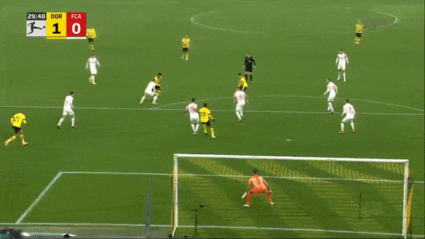Borussia Dortmund vs Augsburg 4-3: Arne Maier, Demirovic, David Colina lập công, Bellingham, Schlotterbeck, Bynoe-Gittens, Giovanni Reyna vùi dập đối thủ