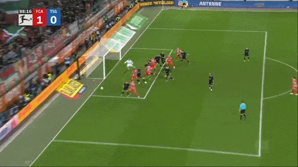 Augsburg vs Hoffenheim 1-0: Trọng tài VAR 2 lần từ chối bàn thắng của Engels, Demirovic, chờ Gouweleeuw kiến tạo, Jensen ghi bàn duy nhất