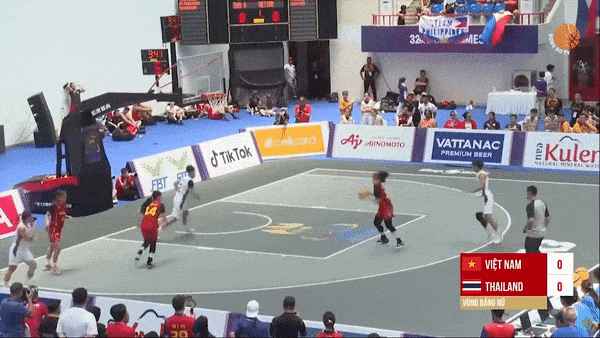 BÓNG RỔ NỮ 3X3, Việt Nam vs Thái Lan 16-13: Trương Twins tỏa sáng 