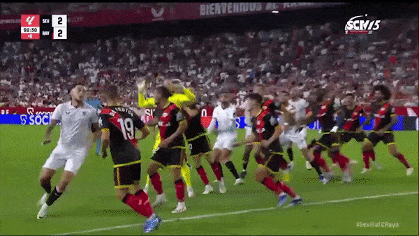 Sevilla vs Rayo Vallecano 2-2: Oscar Valentin, Garcia Rivera lập công, Djibril Sow, En Nesyri ngược dòng chia điểm phút cuối