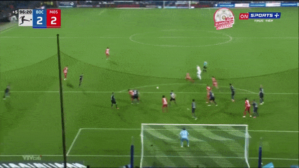 Bochum vs Mainz 2-2: Stoger mở bàn trên chấm penalty, Schlotterbeck phản lưới nhà, Schlotterbeck chuộc lỗi, Tom Kraub gỡ hòa phút cuối