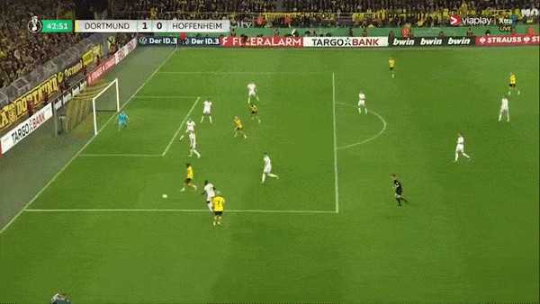 Borussia Dortmund vs Hoffenheim 1-0: Bynoe Gittsen kiến tạo, Marcos Reus sút chéo góc ghi bàn duy nhất 