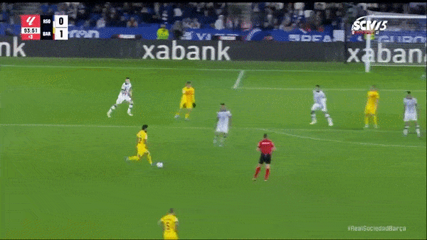 Sociedad vs Barcelona 0-1: Gundogan kiến tạo, Araujo đánh đầu hạ thủ thành Remiro kịp giành 3 điểm phút cuối